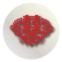 Red double happiness Chinese Wedding