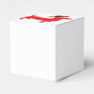 Red-Doxie---And-Santa-Hat Favor Box