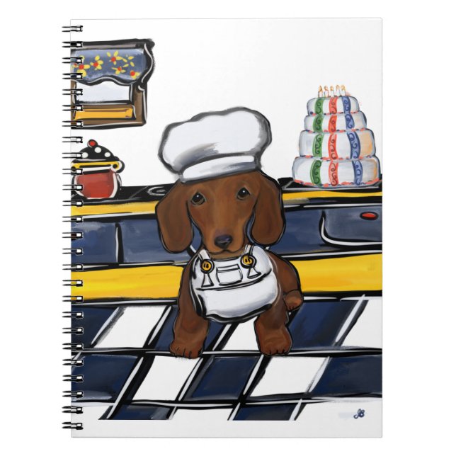 Red Doxie Chef Notebook (Front)