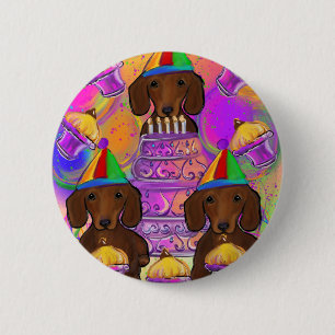 Red Doxies 2 Inch Round Button