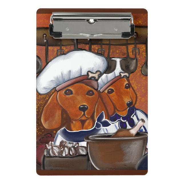 Red Doxies Mini Clipboard (Front)