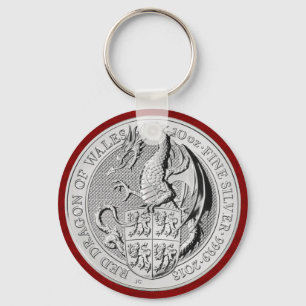 RED DRAGON 0F WALES COIN KEYCHAIN