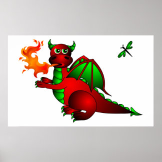 Red Dragon and Dragonfly - Stop Following Me! Poster