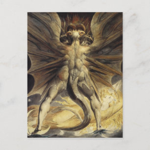 Red Dragon Art William Blake Postcard