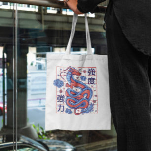 Red Dragon Asian Tote Bag
