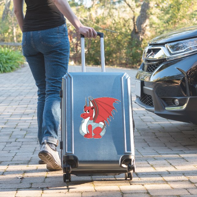 Red Dragon Cartoon  (Suitcase Insitu)