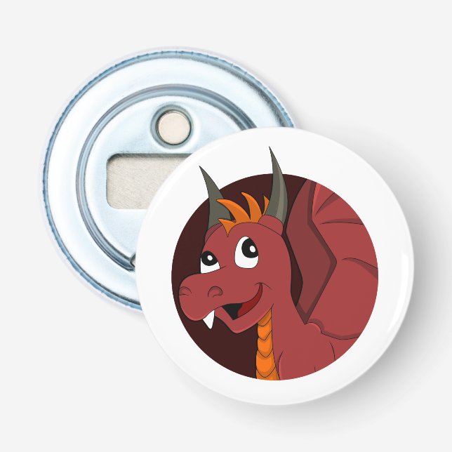 Red dragon cartoon bottle opener (Front)