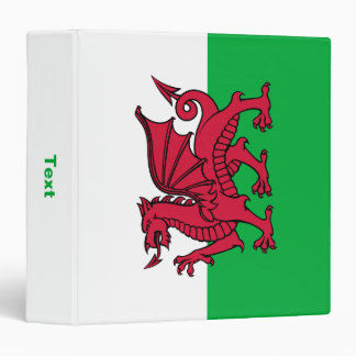 Red Dragon Celtic Flag of Wales & Welsh Binder