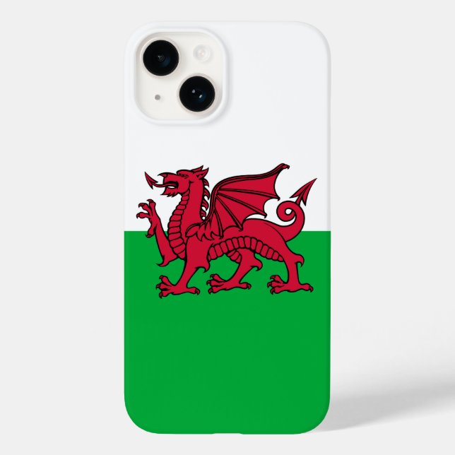 Red Dragon Celtic Flag of Wales & Welsh Case-Mate iPhone Case (Back)