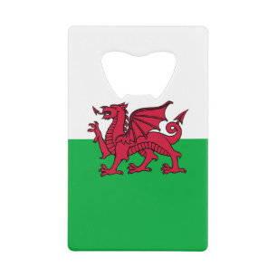 Red Dragon Celtic Flag of Wales & Welsh Credit Card Bottle Opener