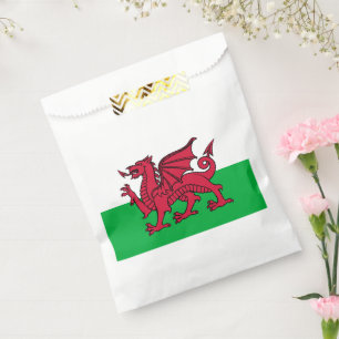 Red Dragon Celtic Flag of Wales & Welsh Favour Bag