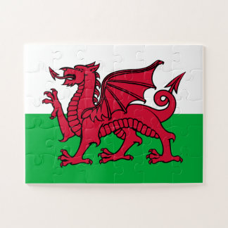 Red Dragon Celtic Flag of Wales & Welsh Jigsaw Puzzle