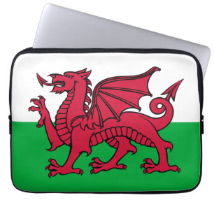Red Dragon Celtic Flag of Wales & Welsh Laptop Sleeve