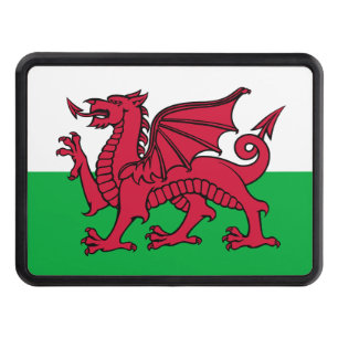 Red Dragon Celtic Flag of Wales & Welsh Trailer Hitch Cover