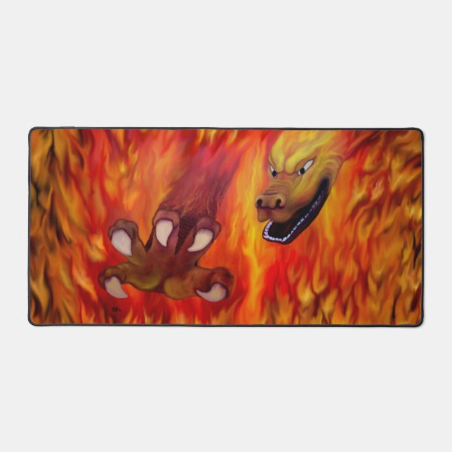 Red Dragon Claw Desk Mat (Front)