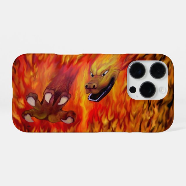 Red Dragon Claw iPhone Case (Back Horizontal)