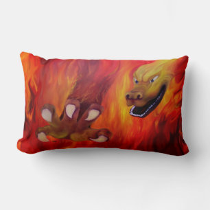 red Dragon claw Lumbar Pillow