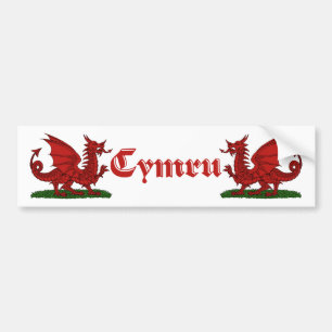 Red Dragon Cymru Bumper Sticker