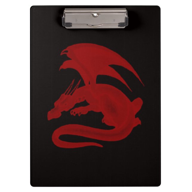 Red Dragon Drakon Maionios Clipboard (Front)