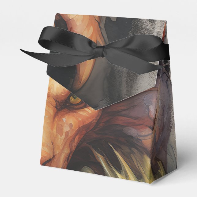 Red Dragon Favor Box (Front Side)