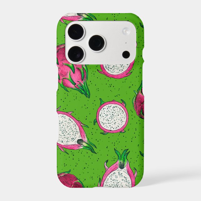 Red dragon fruit on green (Back)