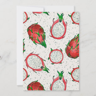 Red dragon fruit on off white