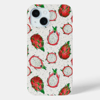 Red dragon fruit on off white