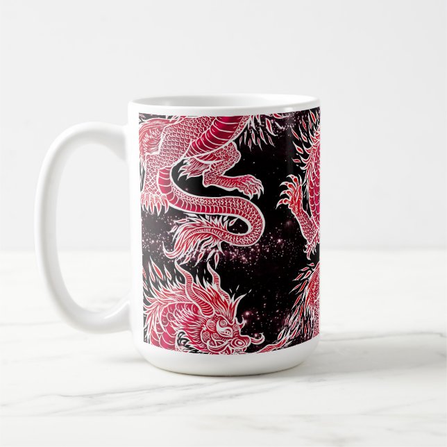 Red Dragon Galaxy Coffee Mug (Left)
