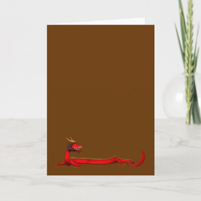 Red Dragon Holiday Card (Front)