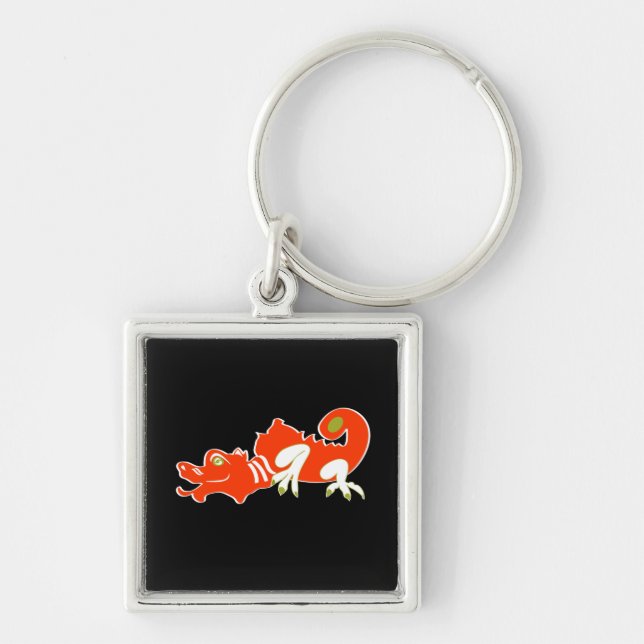 Red dragon keychain (Front)