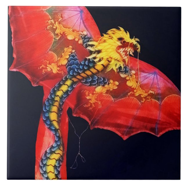 Red Dragon Kite Tile (Front)