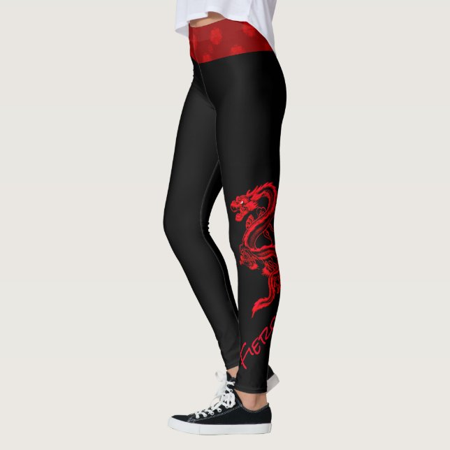 Red Dragon Leggings (Left)