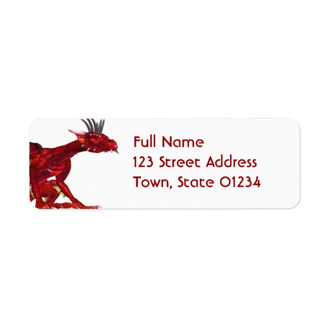 Red Dragon  Mailing Labels (Front)