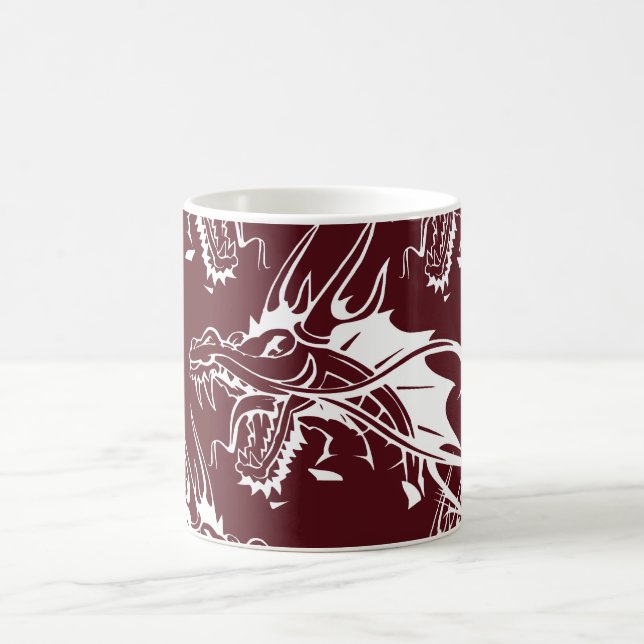 Red Dragon Mythical Creature Cool Fantasy Design Coffee Mug (Center)