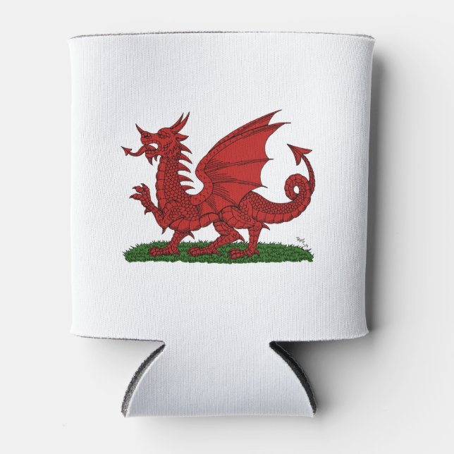 Red Dragon of Wales Can Cooler (Front)