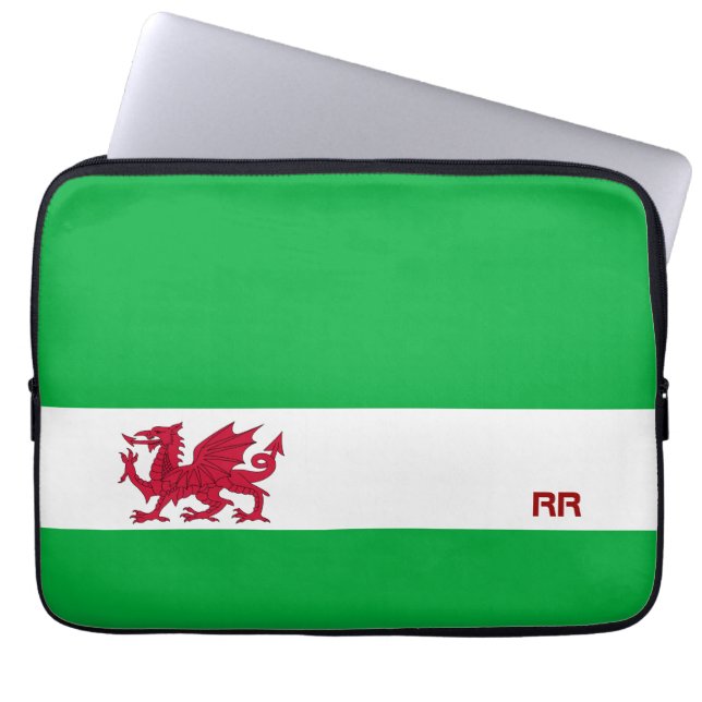 Red Dragon of Wales on White Green Flag Colour Bag (Front)
