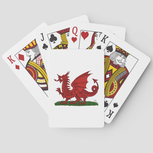 Red Dragon of Wales Playing Cards (Back)
