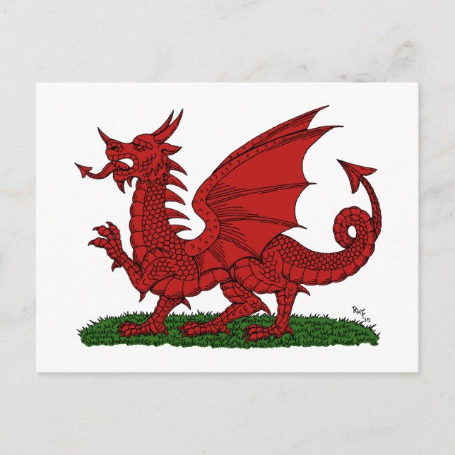 Red Dragon of Wales Postcard (Front)