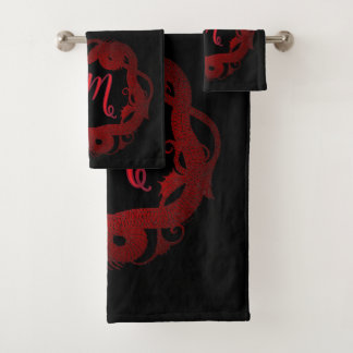 Red Dragon Personalized Bath Towel Set
