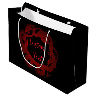 Red Dragon Personalized Large Gift Bag