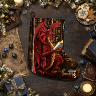 Red Dragon Podcast Fantasy Large Christmas Stocking