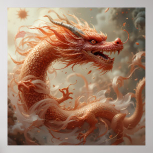 Red dragon poster