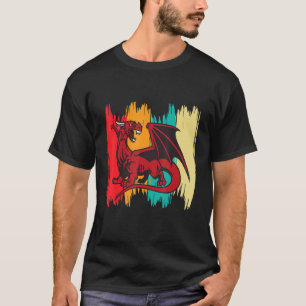 Red Dragon Retro Mythology Middle Ages Knights T-Shirt