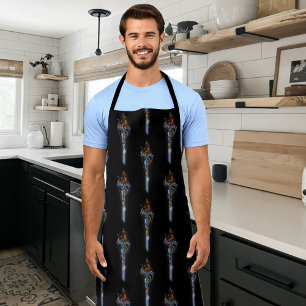 Red Dragon Sword Fantasy Apron