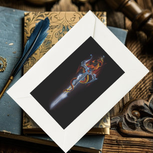 Red Dragon Sword Fantasy Sticker