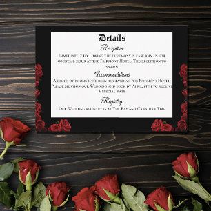 Red Dragon Sword Roses Enclosure Card
