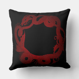 Red Dragon Throw Pillow