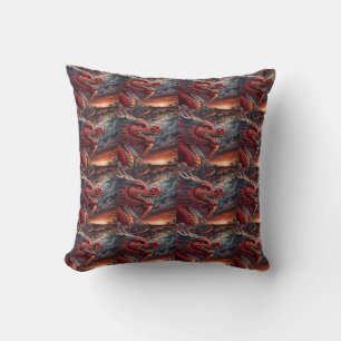 Red Dragon Throw Pillow