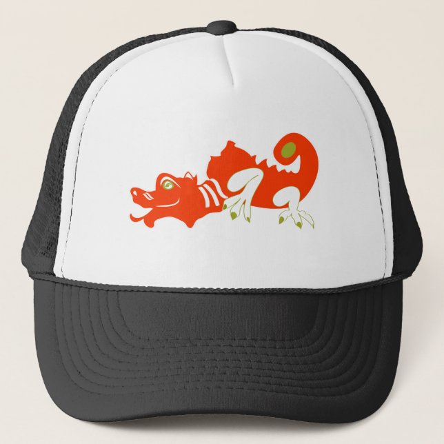 Red dragon trucker hat (Front)