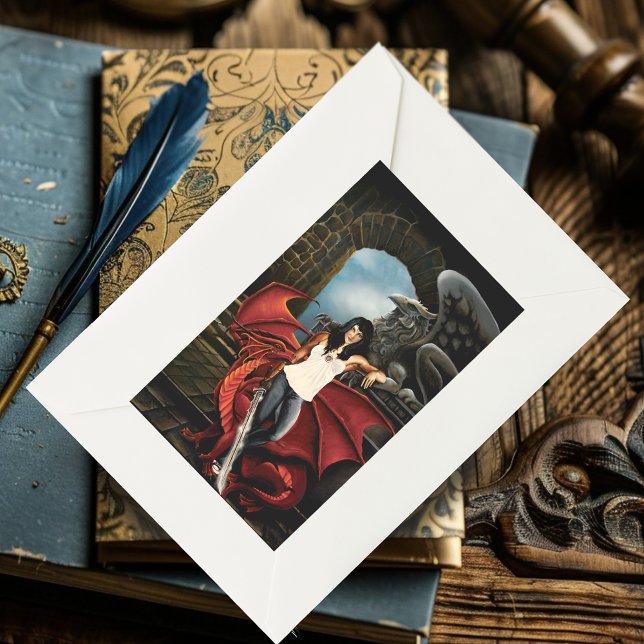 Red Dragon Urban Fantasy Sticker (Creator Uploaded)